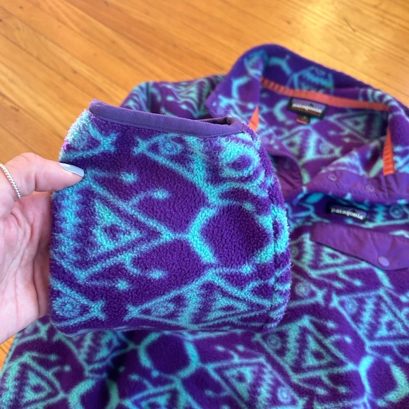 Fish Print Patagonia Synchilla Snap-T Pullover - Picture 3 of 5